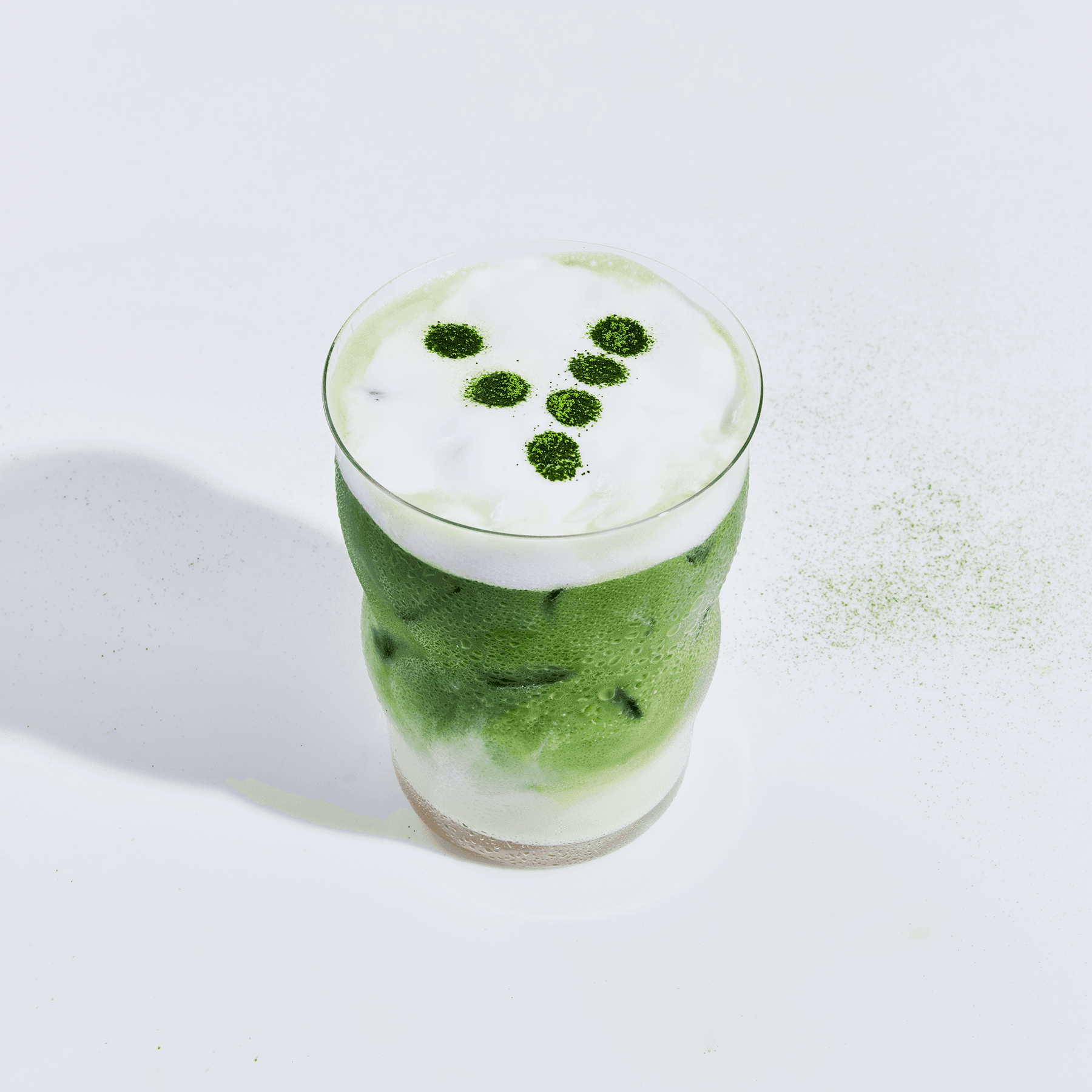 Ceremonial-grade matcha latte with foam art from Shizuoka, Japan - antioxidant-rich traditional Japanese green tea